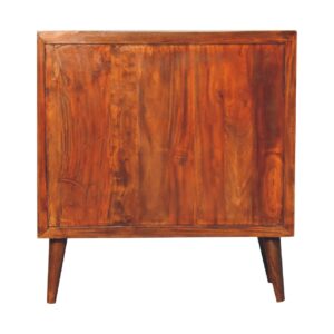 Solid Chestnut Finished Neem Wood Botanical Cabinet/Cupboard