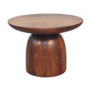 Solid Mango Wood Chestnut Finished Side Table