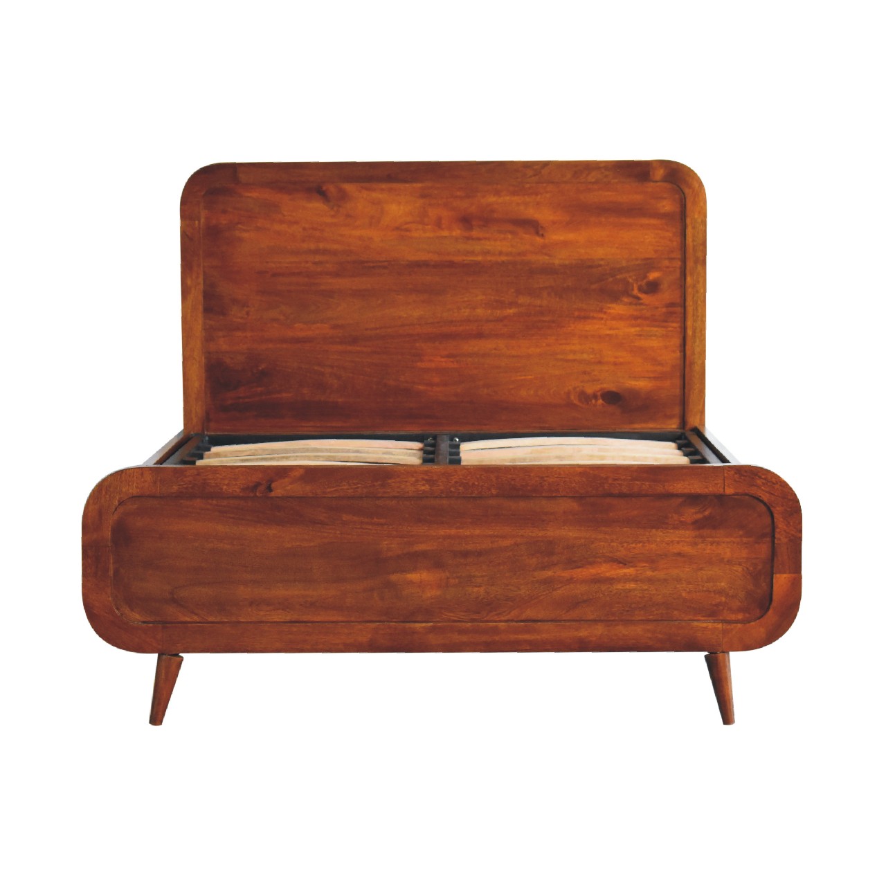 Solid Chestnut Finished 145cm Double Bed