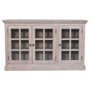Solid Mango Wood Stone Wash Triple Glazed Cabinet