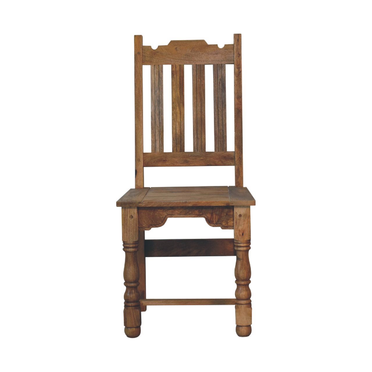 Solid Oak Finished Mango Wood Granary Dining Chair Set of 2