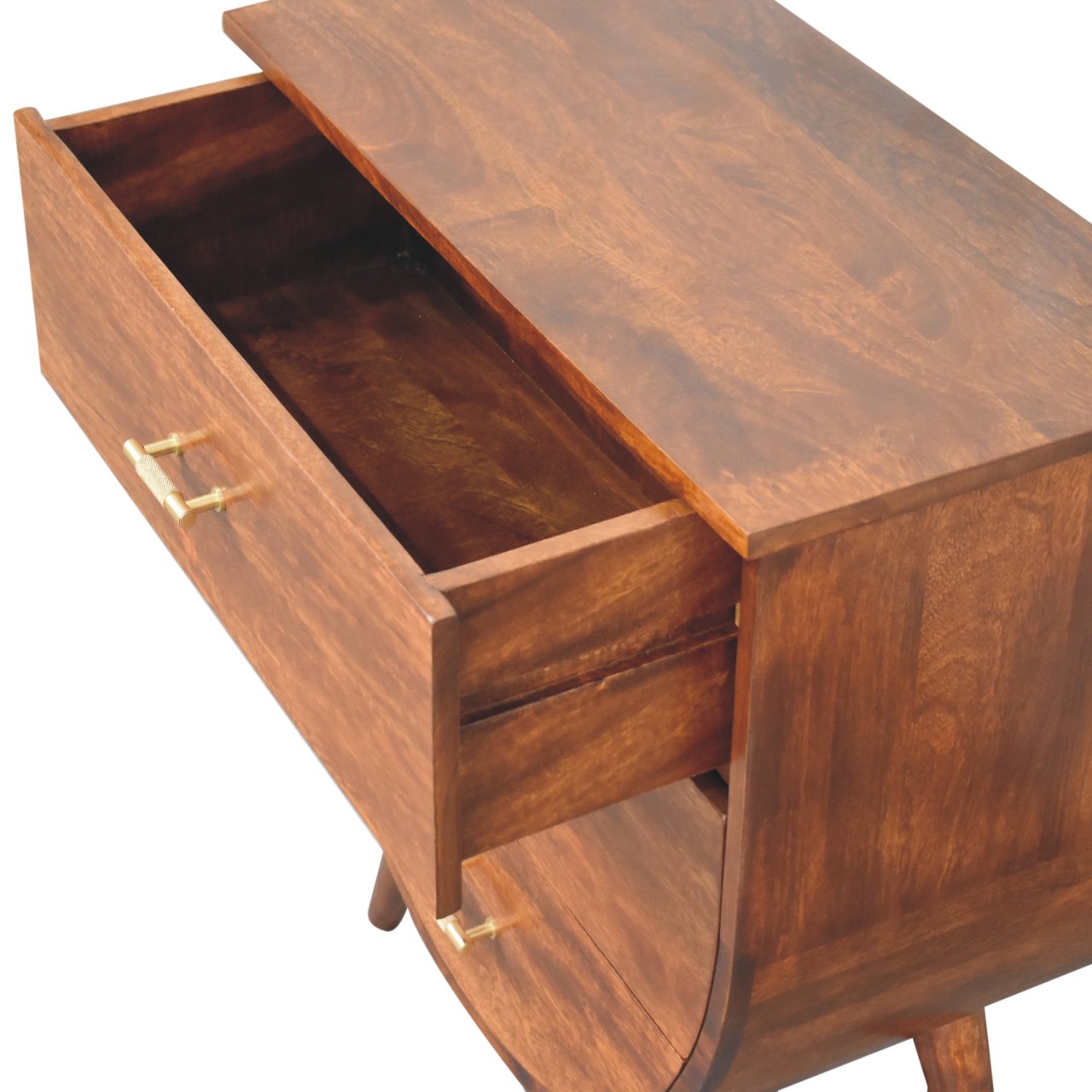 Solid Chestnut Finished Mango Wood 3 Drawer Chest - Image 6