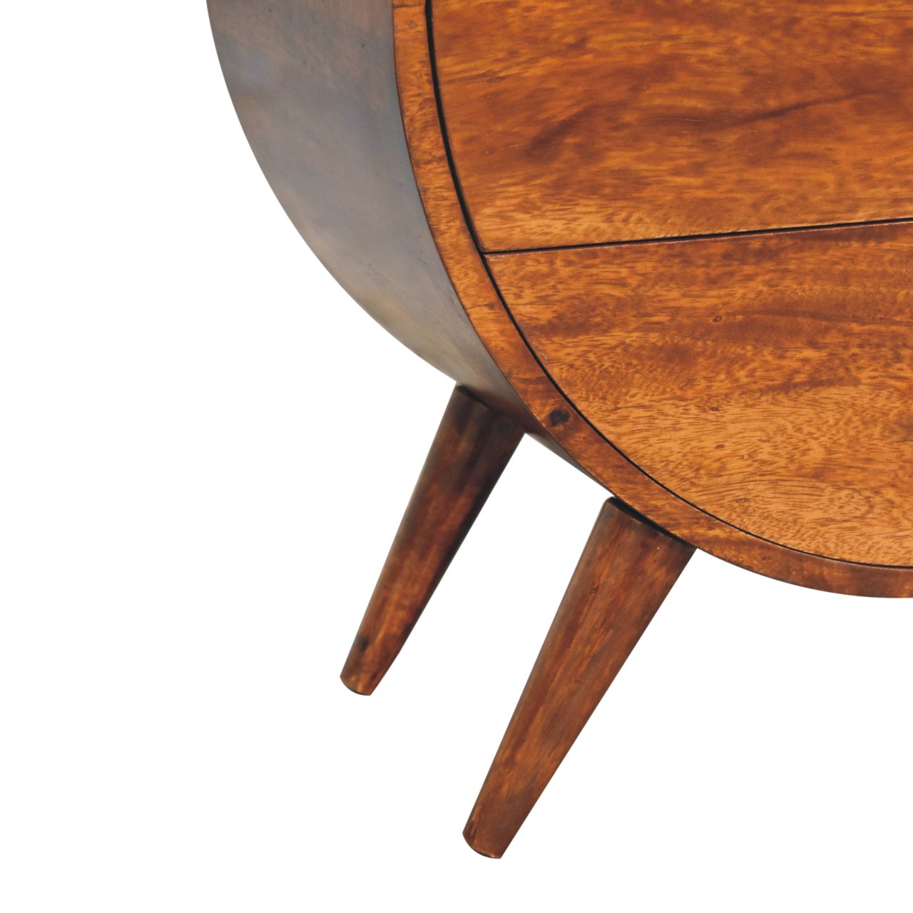 Solid Chestnut Finished Mango Wood 3 Drawer Chest - Image 8