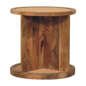 Solid Mango Wood Close-knit Corner End Table