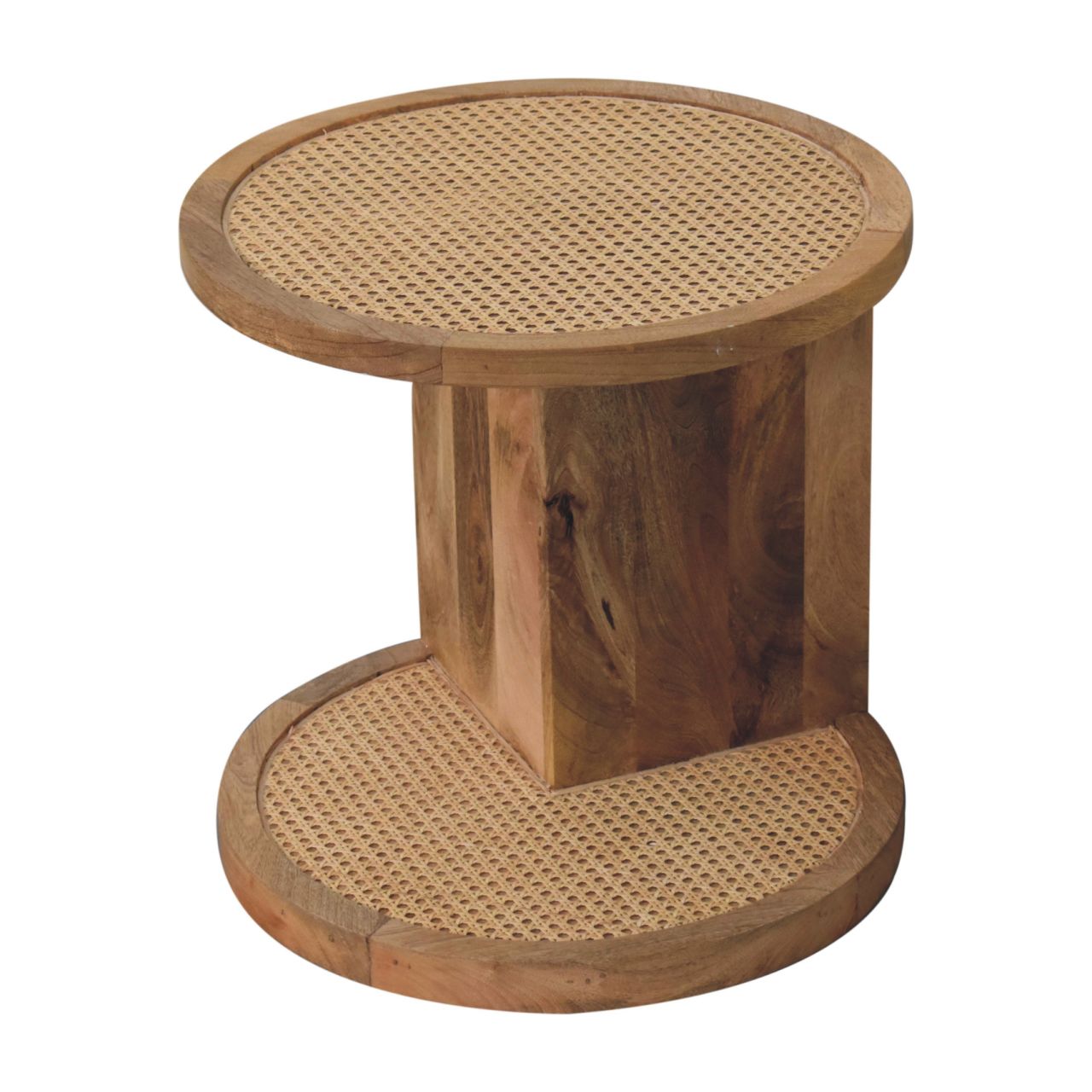 Solid Mango Wood Close-knit Corner End Table - Image 4