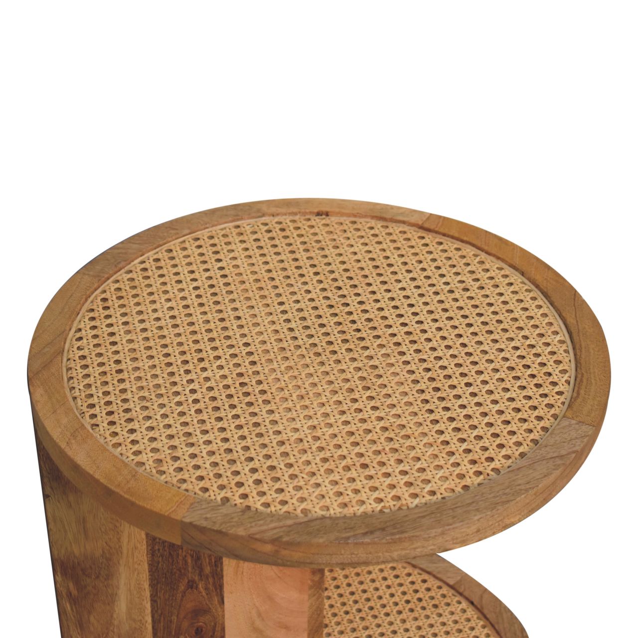 Solid Mango Wood Close-knit Corner End Table - Image 6