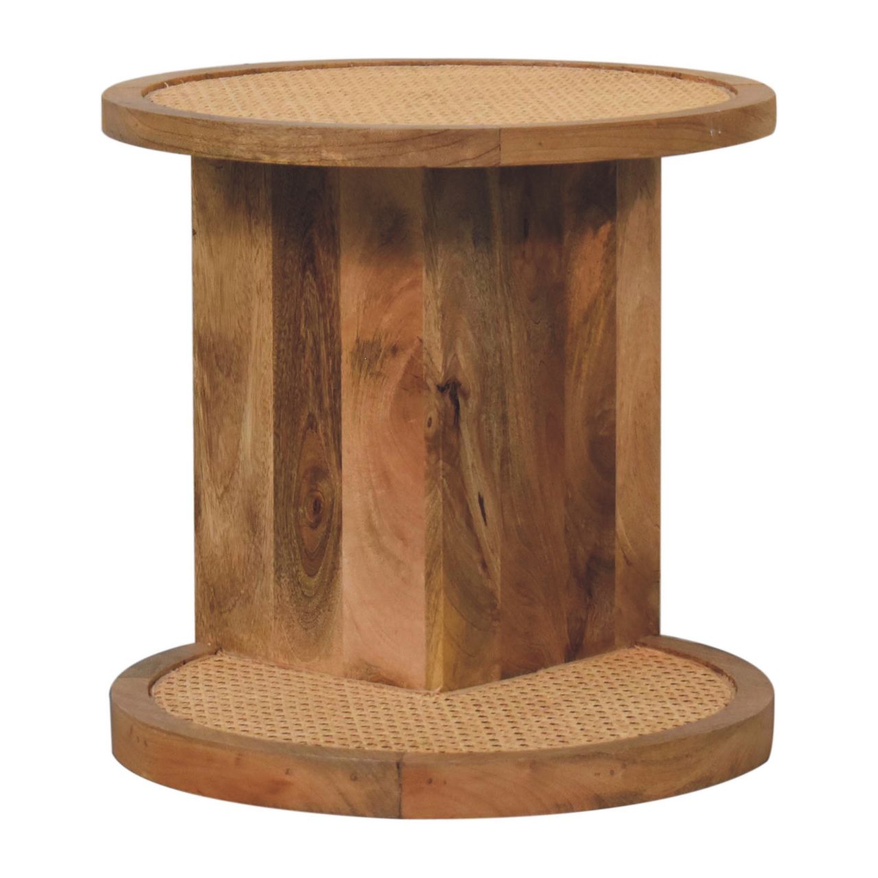 Solid Mango Wood Close-knit Corner End Table - Image 8