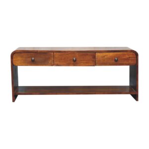 Solid Mango Wood Aspen Slim Media Unit