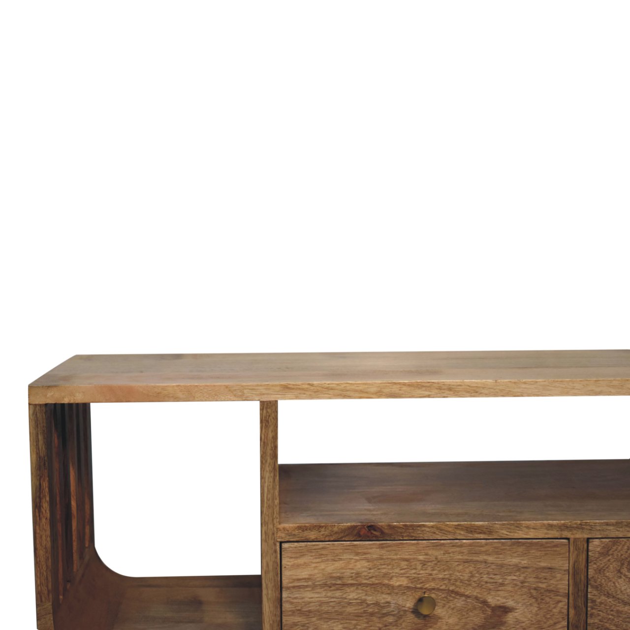 Solid Mango Wood Soba Nordic Multi Media Unit - Image 4