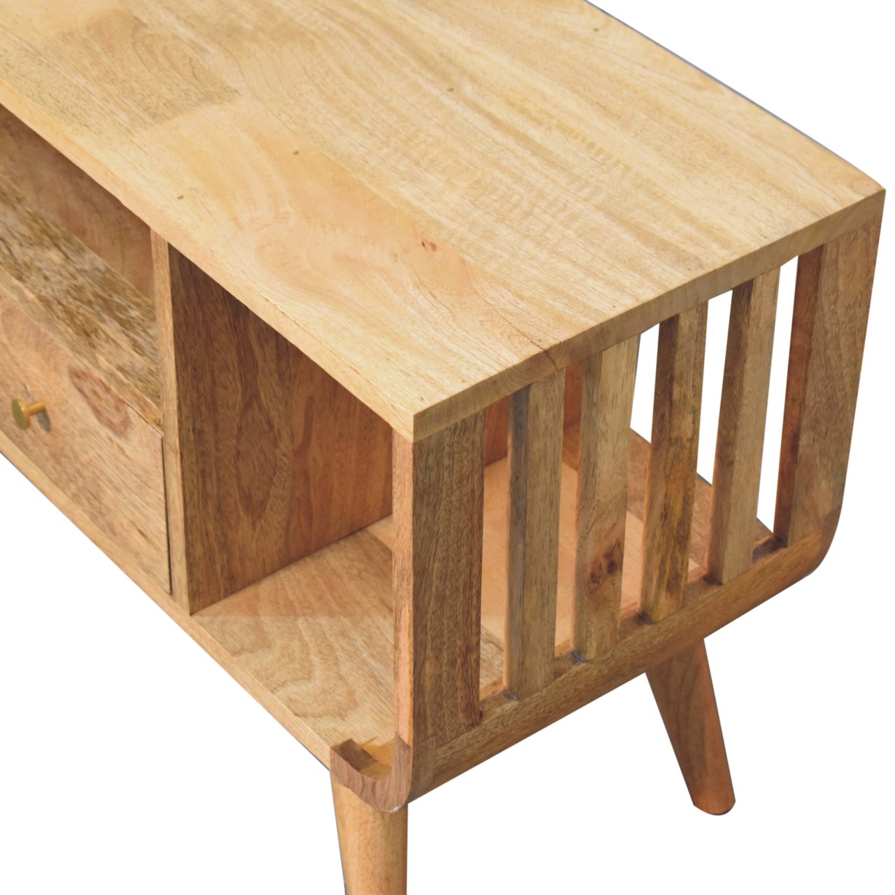 Solid Mango Wood Soba Nordic Multi Media Unit - Image 5