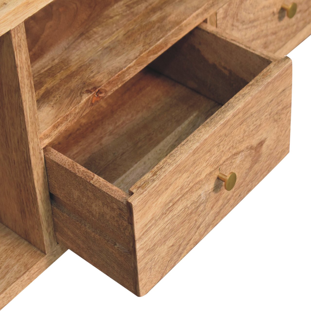 Solid Mango Wood Soba Nordic Multi Media Unit - Image 6