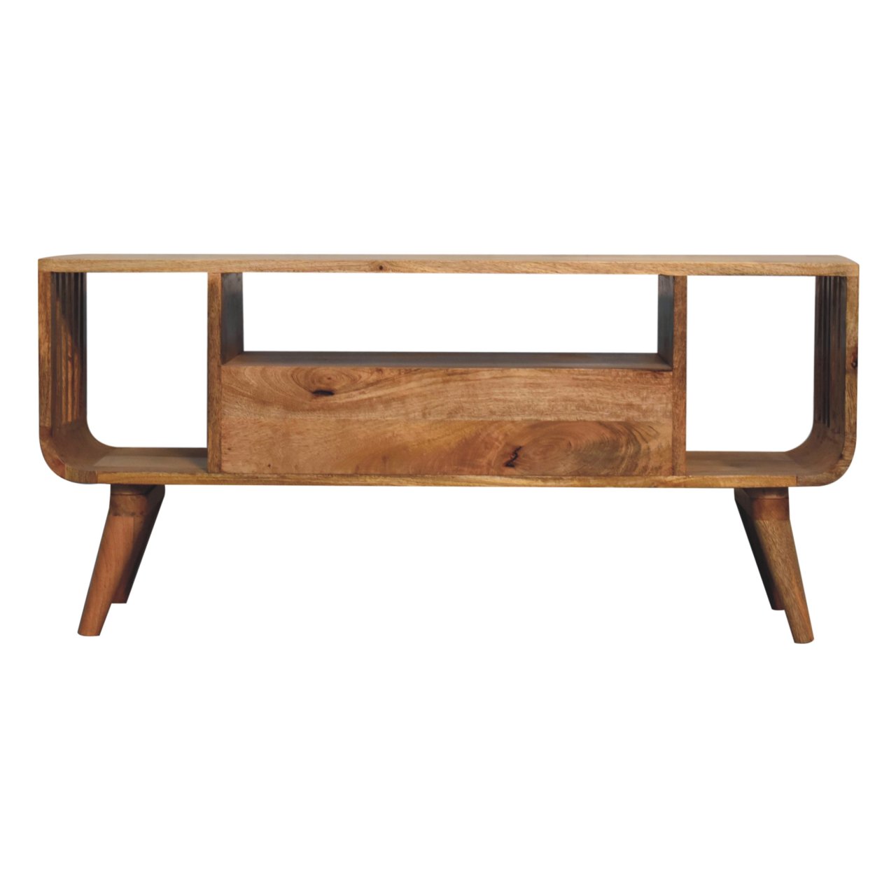 Solid Mango Wood Soba Nordic Multi Media Unit - Image 9