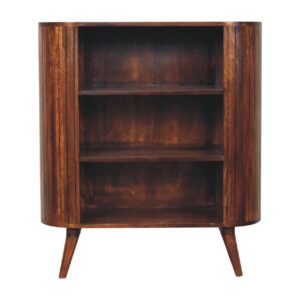 Solid Mango Wood Cortez Chestnut Open Cabinet