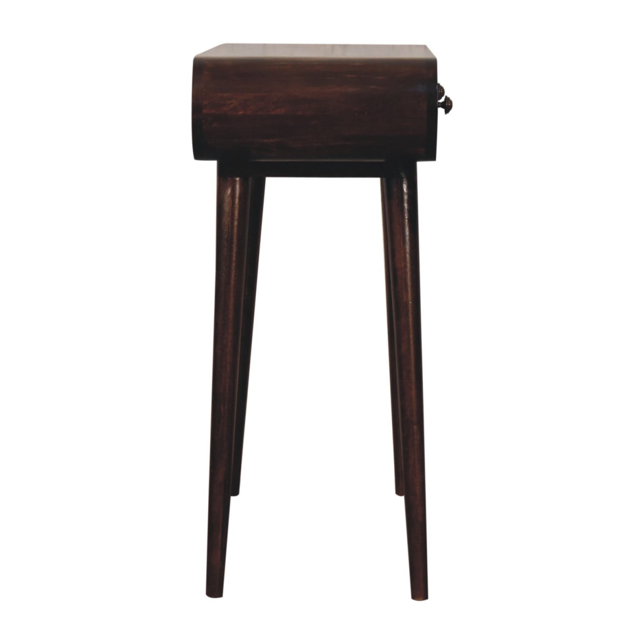 Solid Mango Wood California Walnut Curved Edge Console Table - Image 8