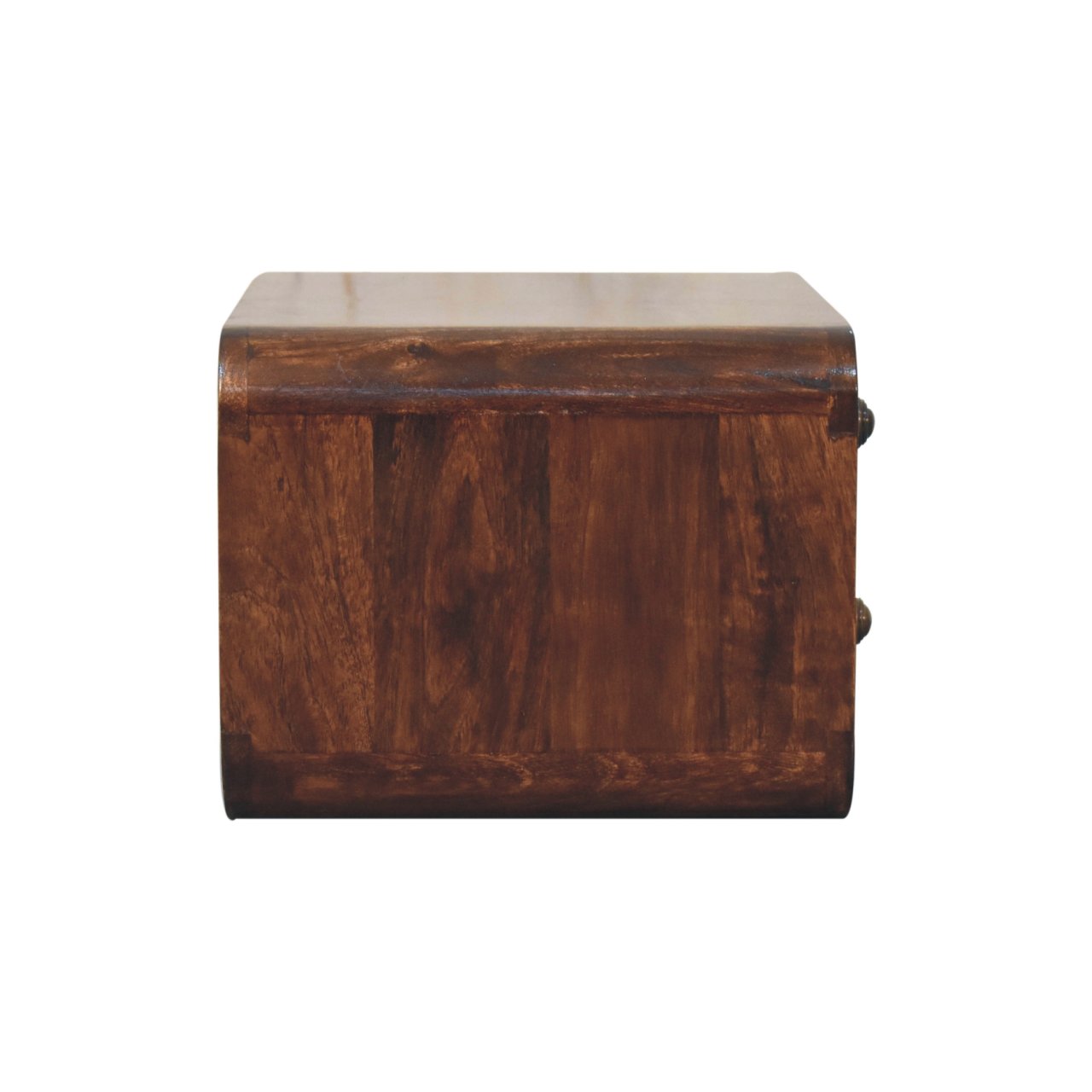 Solid Mango Wood Curved California Walnut Wall Mounted Bedside - Image 8