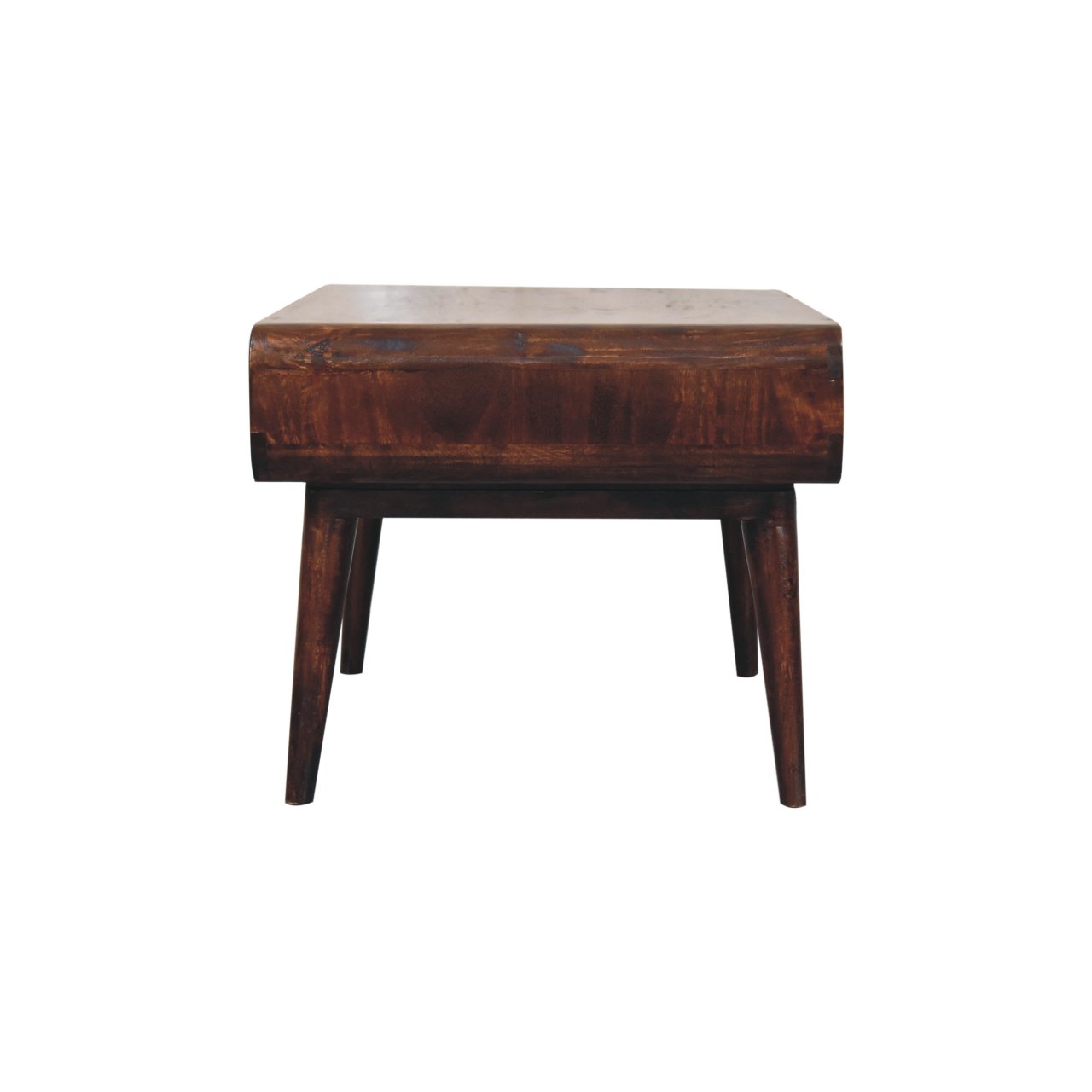Solid Mango Wood Curved California Walnut Coffee Table - Image 8
