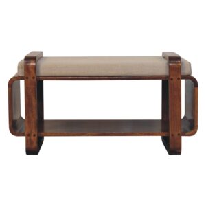 Solid Mango Wood Loop Chestnut Bench