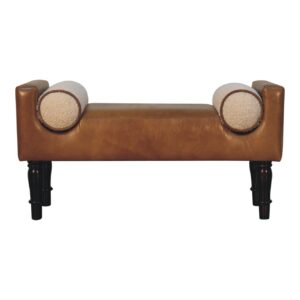 Solid Mango Wood Chester Buffalo Bench