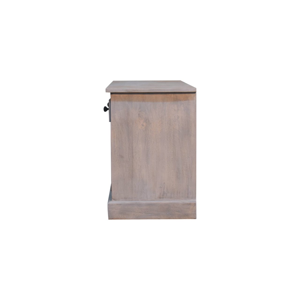Solid Mango Wood Acid Wash Basket Storage Cabinet - Image 9