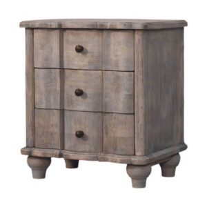Solid Mango Wood Beaumont Curved Nightstand