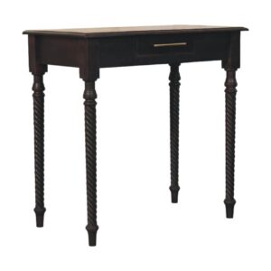 Solid Mango Wood Cordelier Turned-Leg Writing Desk