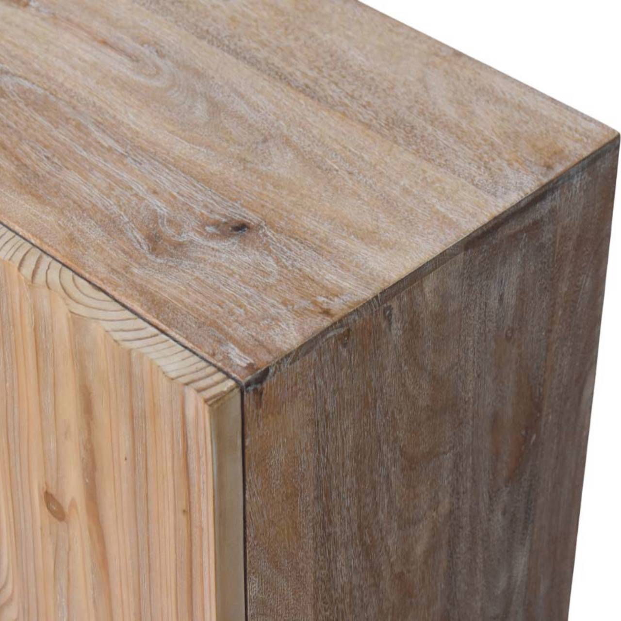 Solid Mango Wood Sandgrain Pine & Mango Sideboard - Image 5