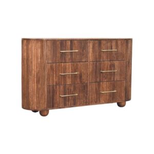 Solid Mango Wood Ridgefront Chest - Roasted Almond