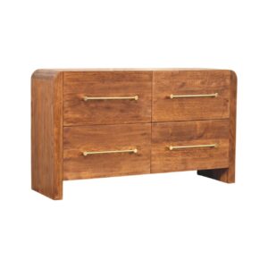 Solid Mango Wood Oakline Four Drawer Chest