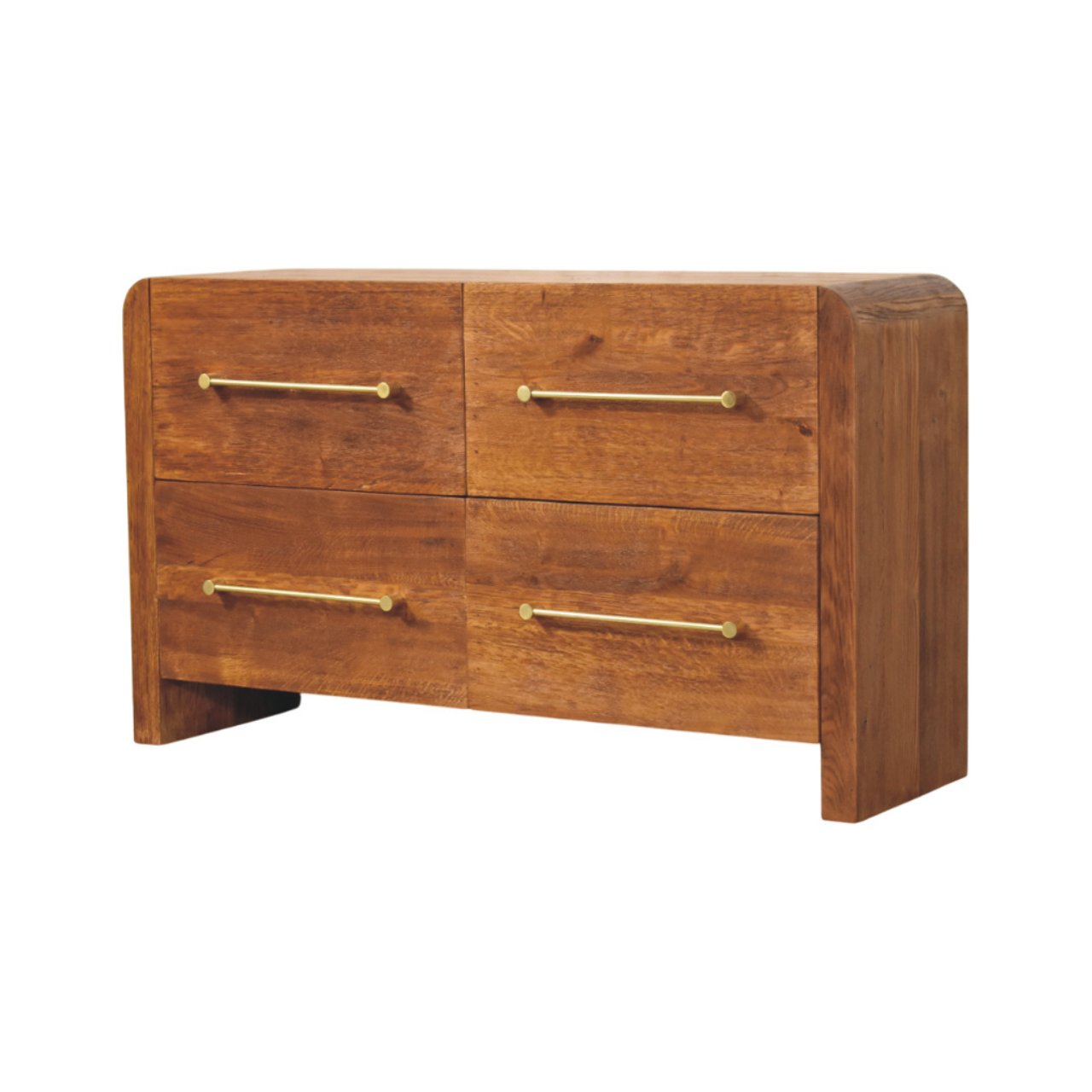 Solid Mango Wood Oakline Four Drawer Chest - Image 2