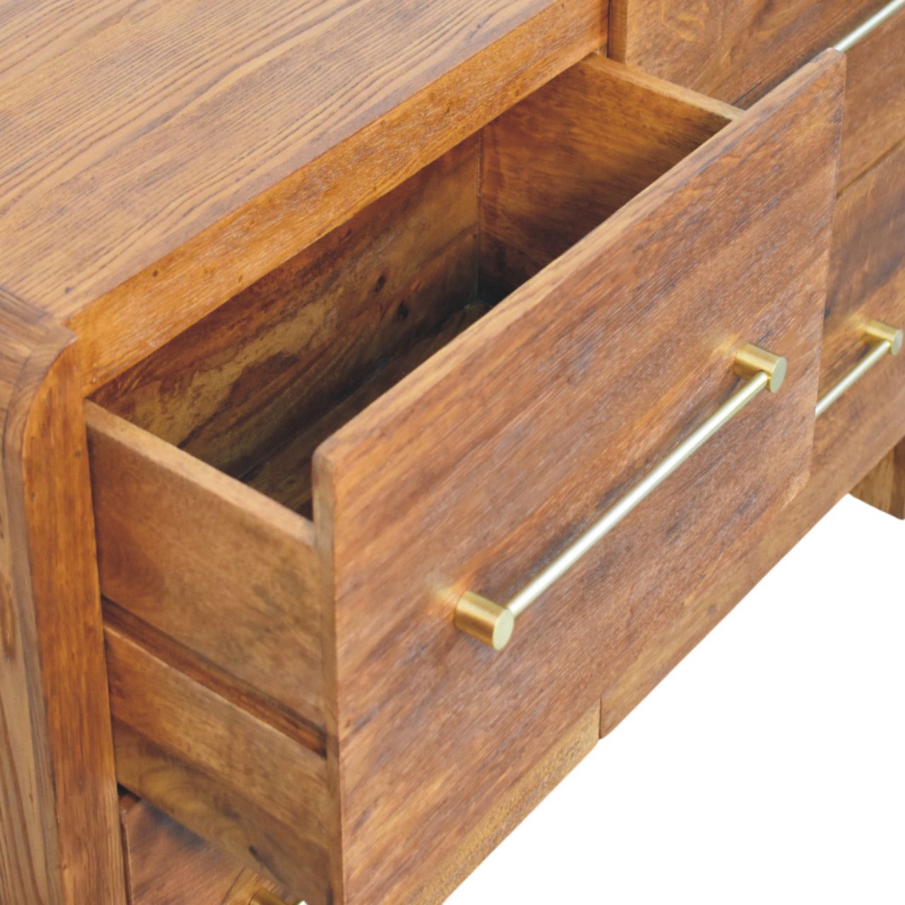 Solid Mango Wood Oakline Four Drawer Chest - Image 5