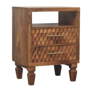 Mango Wood Arno Bedside in Golden Teak