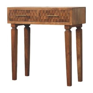 Mango Wood Arno Console Table in Golden Teak