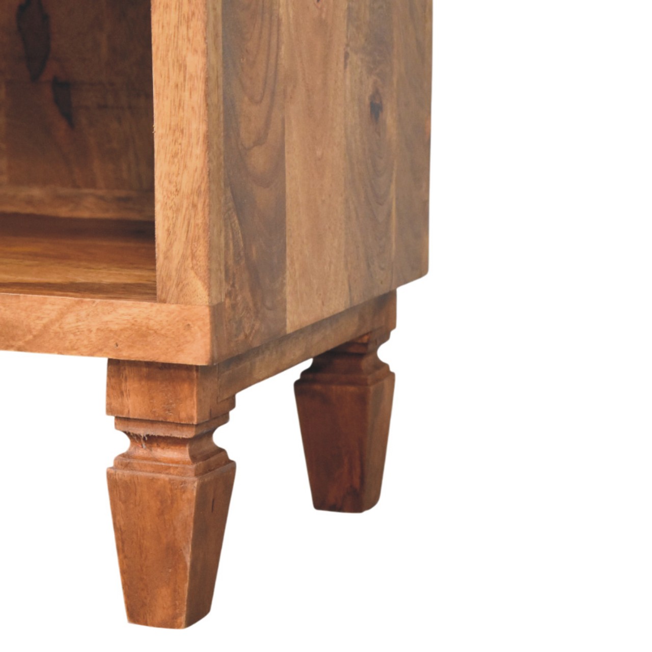 Solid Mango Wood Arno Shoe Storage Unit in Golden Teak - Image 6