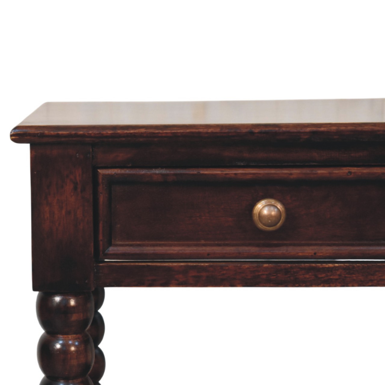 Solid Mango Wood Spindle Winewood Bedside - Image 3
