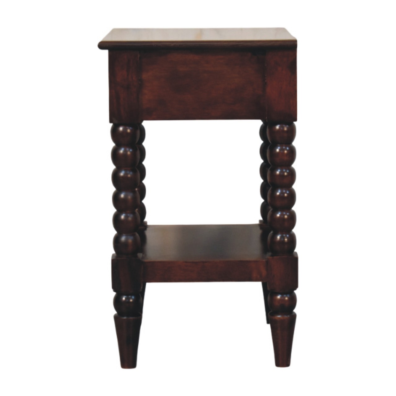 Solid Mango Wood Spindle Winewood Bedside - Image 7