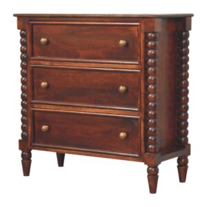 Solid Mango Wood Barclay 3 Drawer Chest
