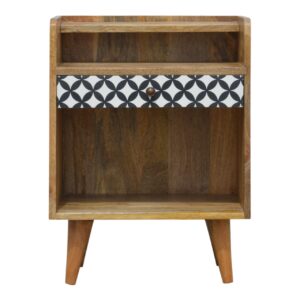 Solid Mango Wood District Diamond Bedside