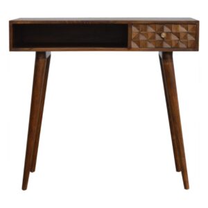 Solid Mango Wood Chestnut Diamond Writing Desk