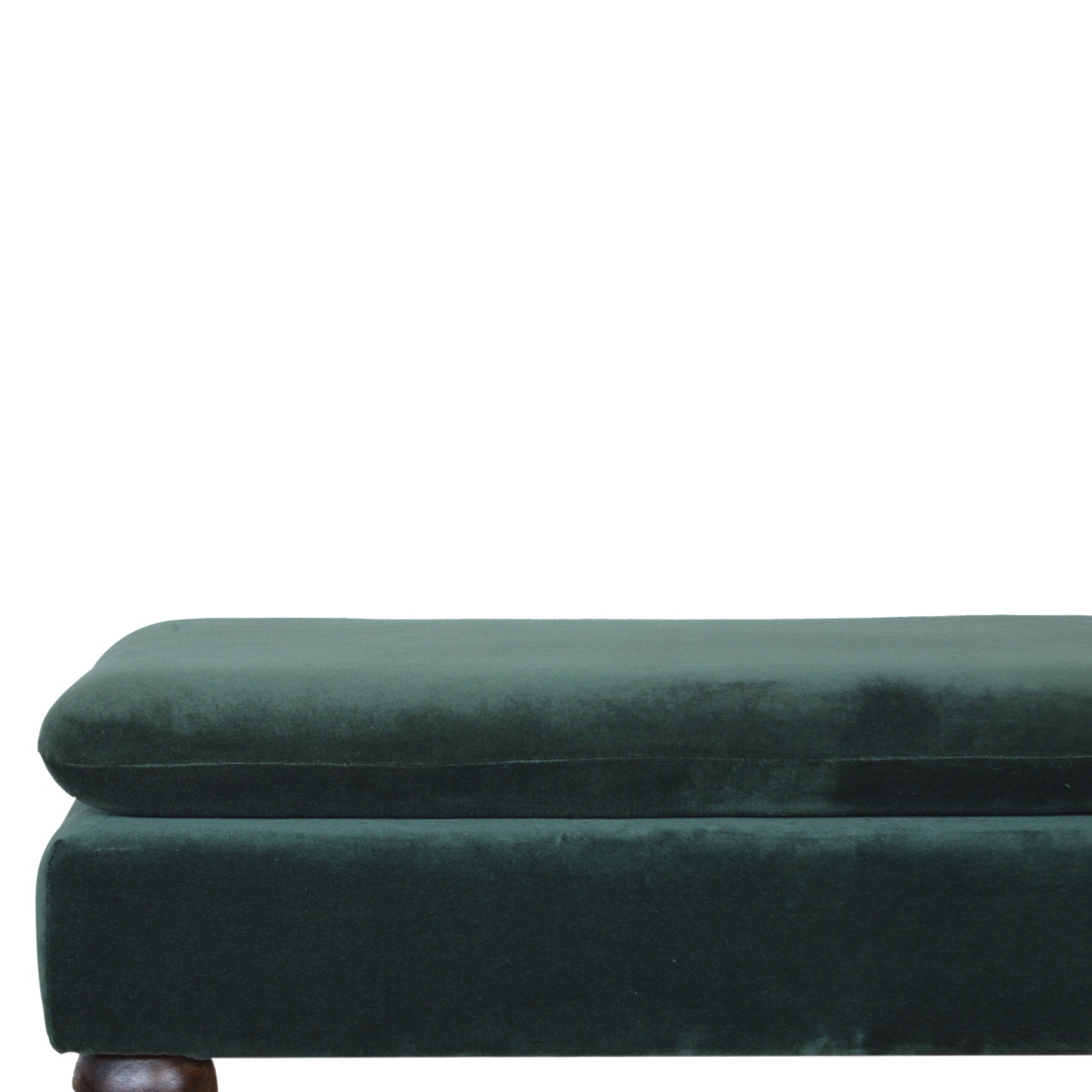 Emerald Velvet Castor Bench - Image 7