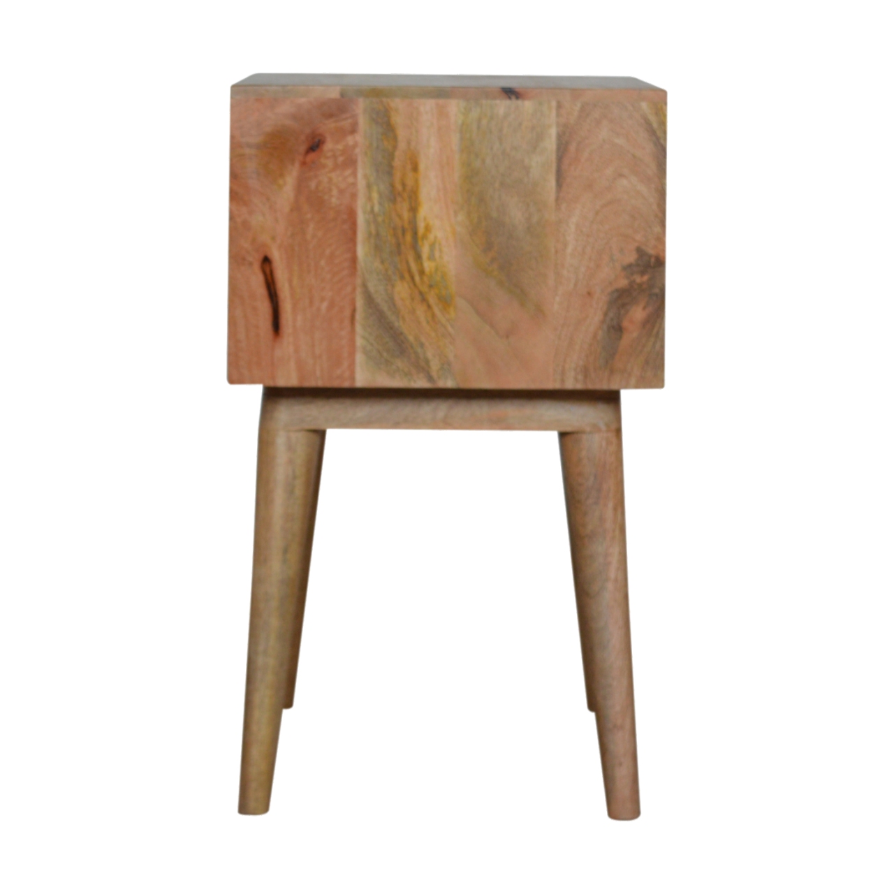 Solid Mango Wood Capsule Carved Bedside - Image 8