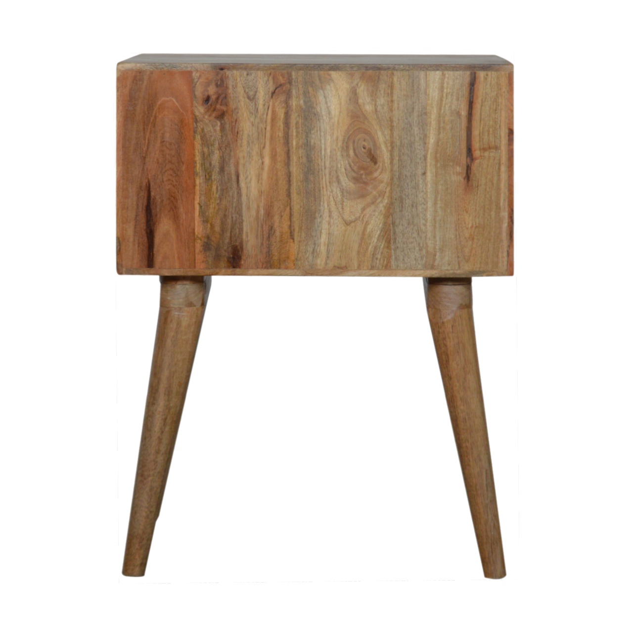 Solid Mango Wood Capsule Carved Bedside - Image 9