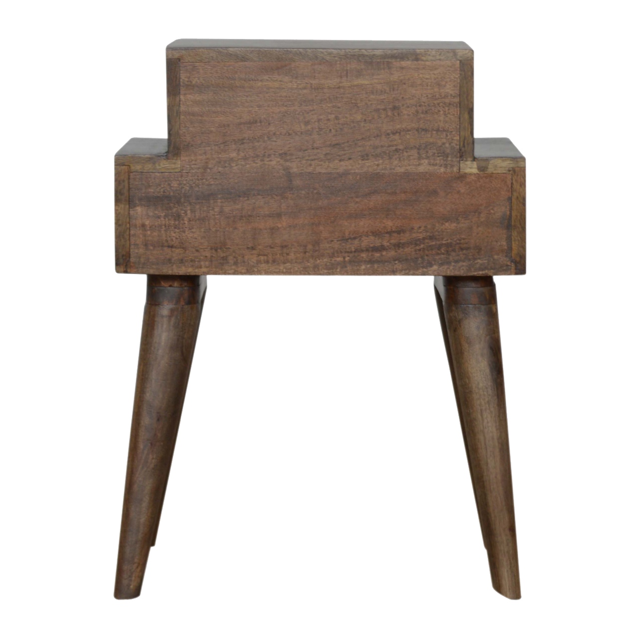 Solid Mango Wood Walnut and White Painted Bedside - Image 9