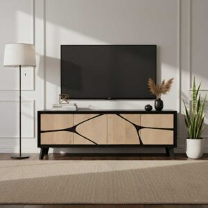 Boho Large Low Board TV Cabinet / Low Sideboard