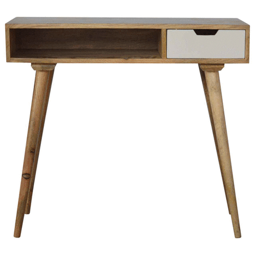 Solid Mango Wood Writing Desk with Hand Painted Drawer