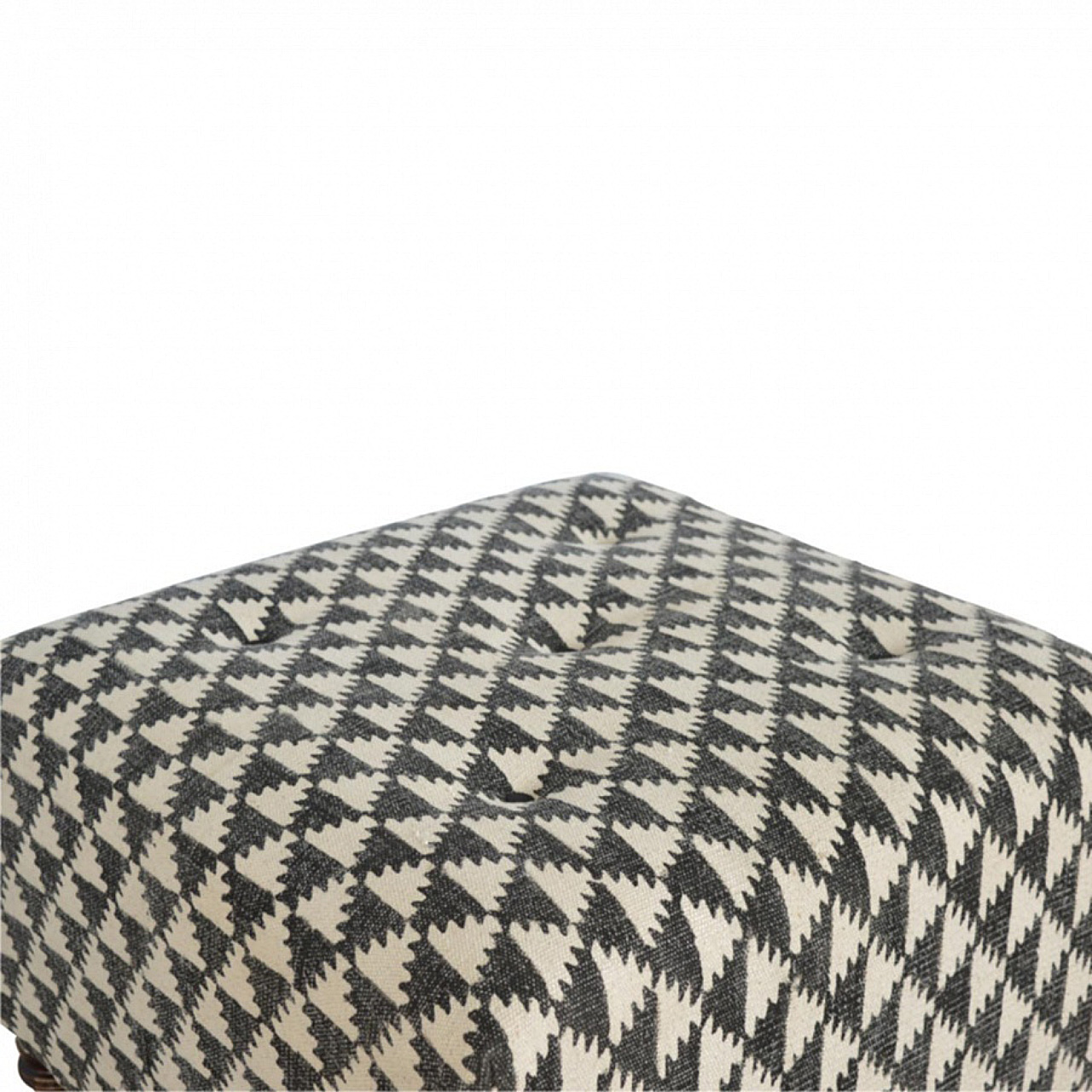 Solid Mango Wood Jute Occasional Footstool - Image 4