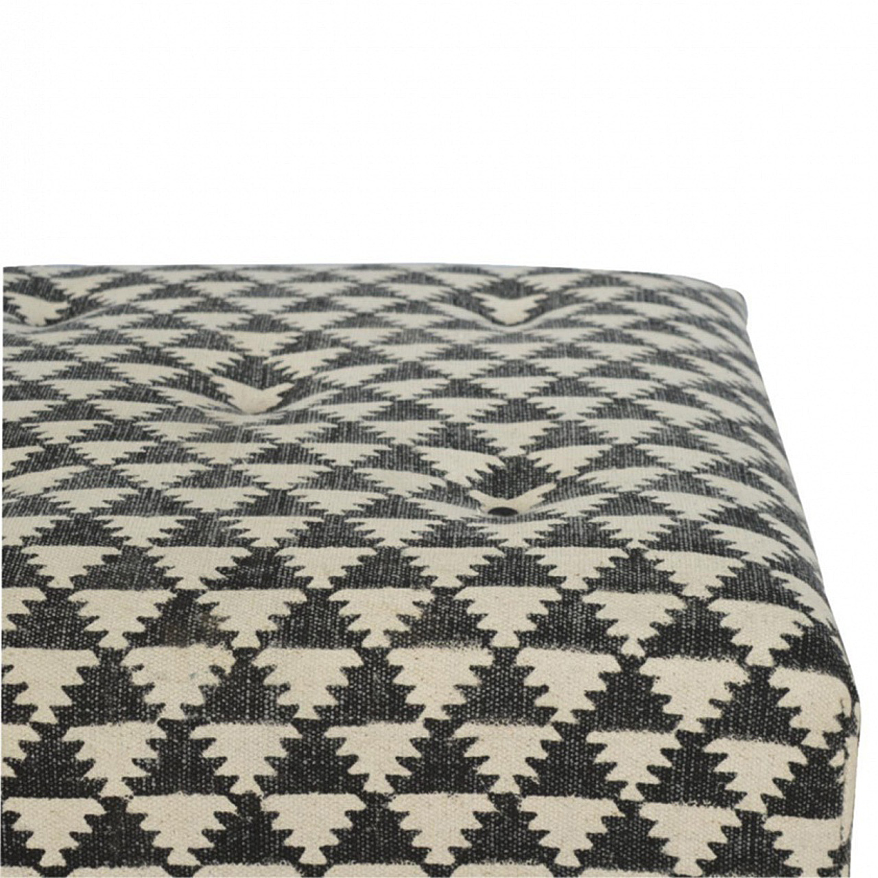 Solid Mango Wood Jute Occasional Footstool - Image 5