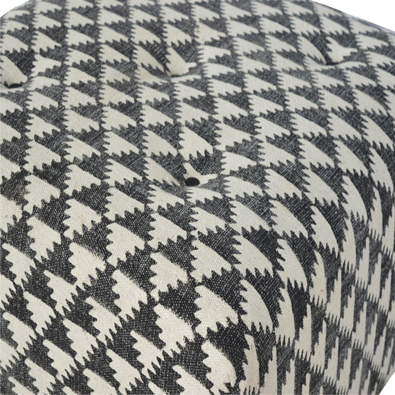 Solid Mango Wood Jute Occasional Footstool - Image 6