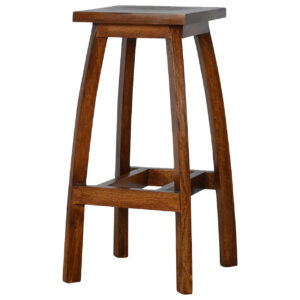 Solid Mango Wood Walnut Finished Stool