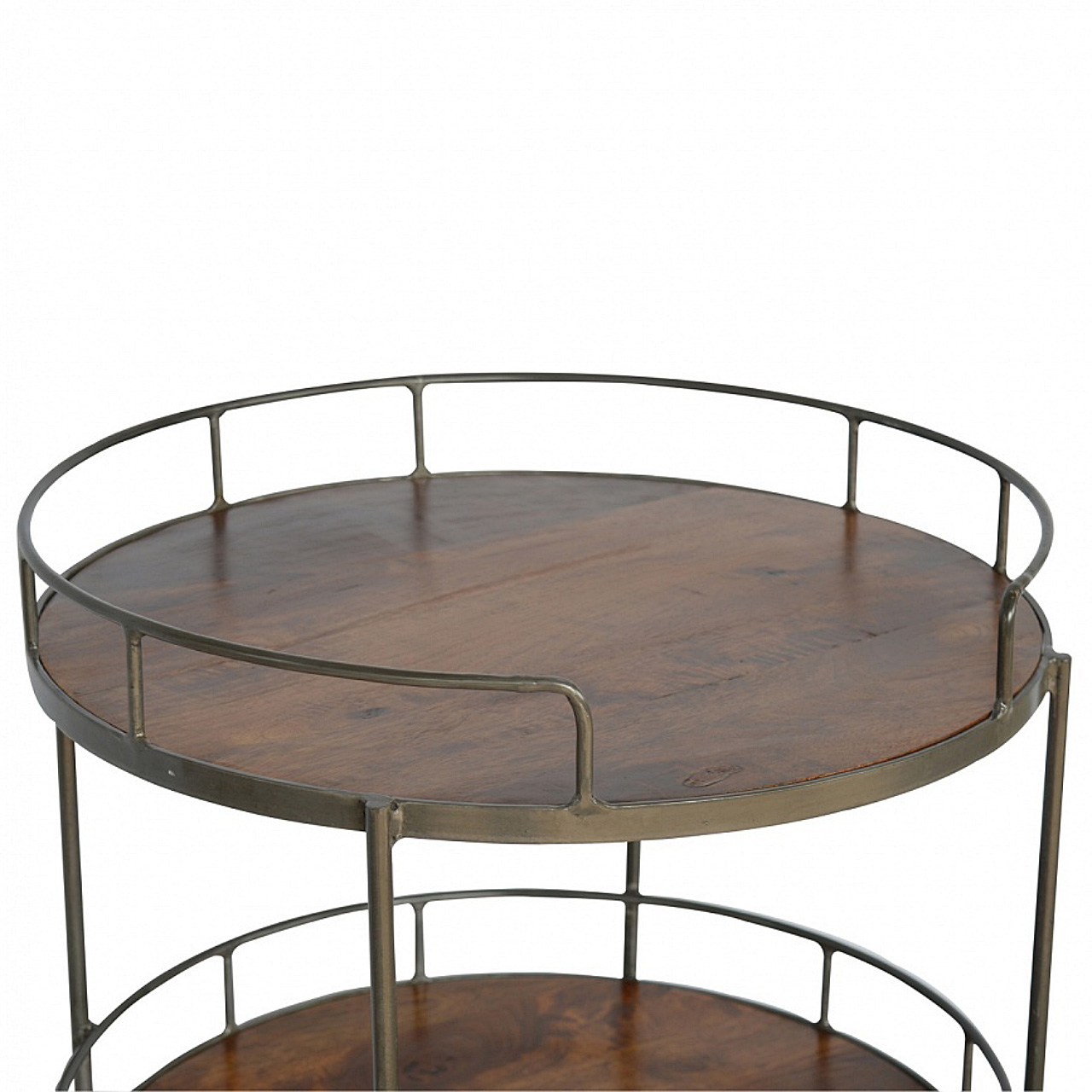 Industrial Round Butler Tray Table - Image 4