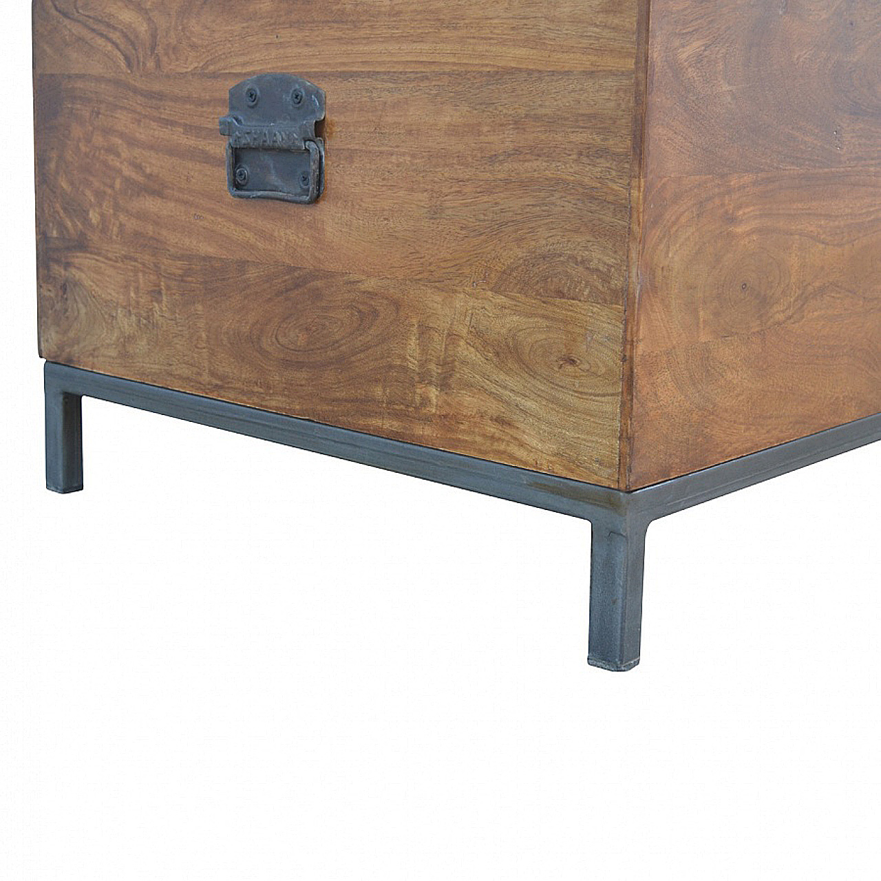 Solid Mango Wood Industrial Wooden Storage Box - Image 5